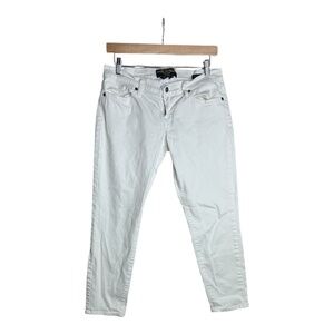Lucky Brand Women's Zoe‎ Straight Crop White Denim Jeans Size 8 / 29 SOLD AS IS